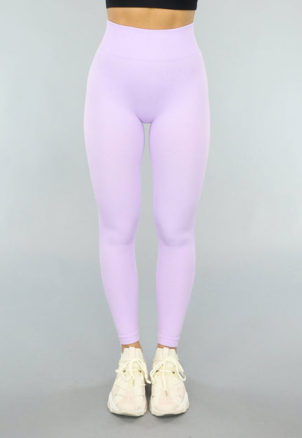 NEW0612 Lila Ribstof Trainingslegging