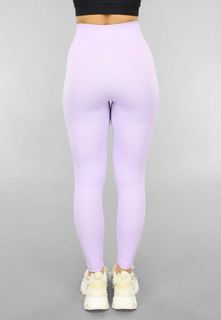 NEW0612 Lila Ribstof Trainingslegging