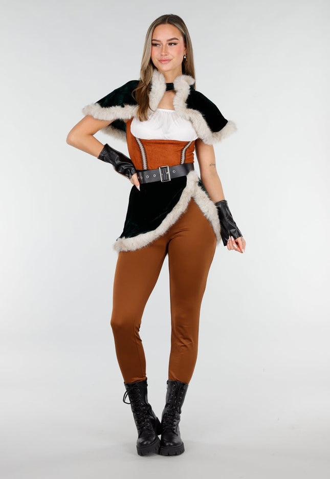 KOSTUUM Bruin Viking Kostuum