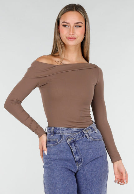 NEW070126 Bruine One Shoulder Top