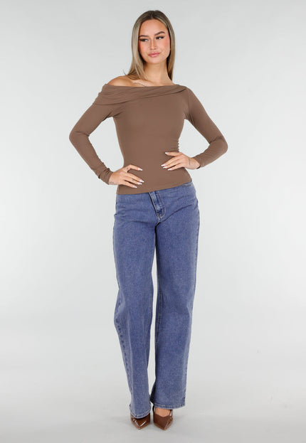 NEW070126 Bruine One Shoulder Top