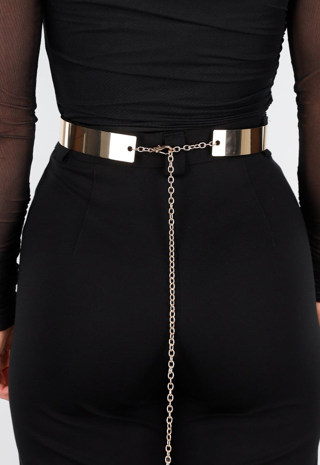 NEW070126 Metalen Ceintuur Goud