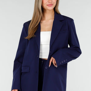 NEW070126 Navy Oversized Blazer