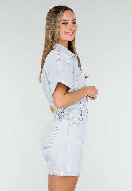 NEW070126 Lichtblauwe Denim Playsuit