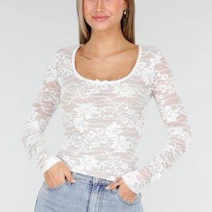 NEW070126 Witte Kanten Top