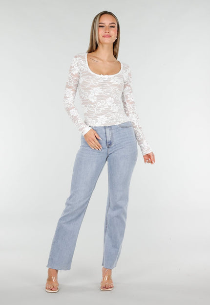 NEW070126 Witte Kanten Top