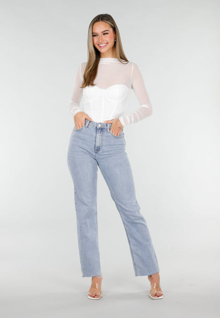 NEW070126 Witte Mesh Korset Body