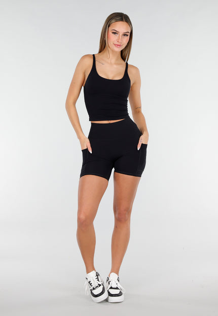 NEW070126 Zwarte High Waist Short