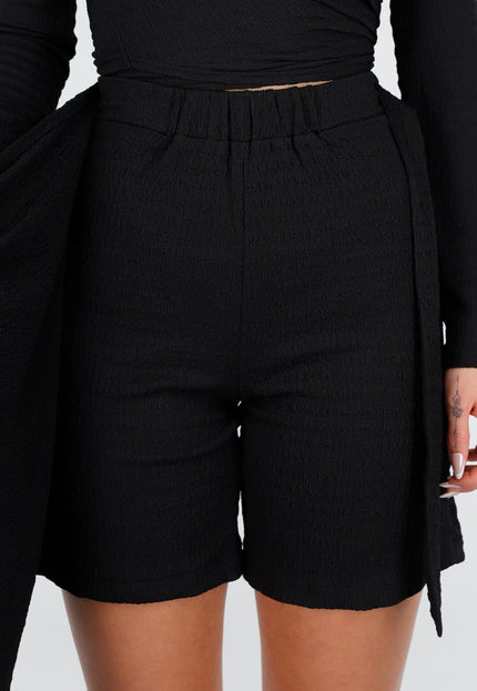 NEW070126 Tall Zwarte Stretch Skort met Strik