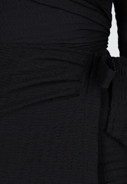 NEW070126 Tall Zwarte Stretch Skort met Strik