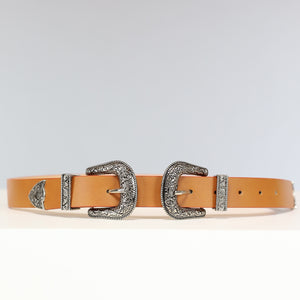 NEW0702 Camel Riem met Dubbele Gesp