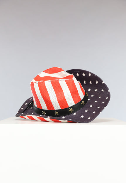 NEW0702 Hoed met Amerikaanse Vlag Opdruk
