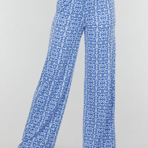 NEW070525 Blauwe High Waist Stretch broek