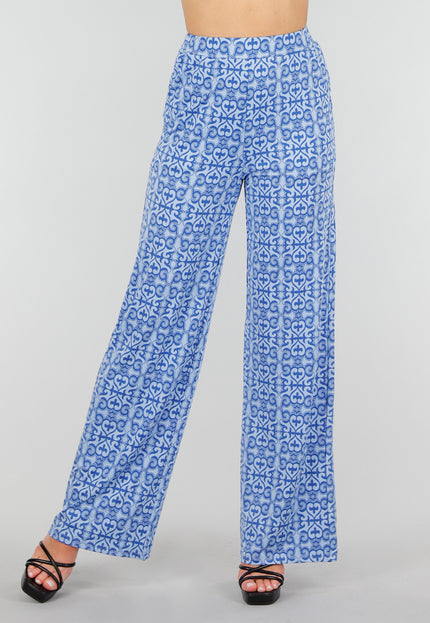 NEW070525 Blauwe High Waist Stretch broek