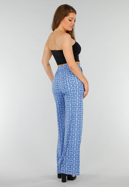 NEW070525 Blauwe High Waist Stretch broek