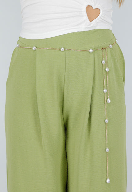 NEW070525 Goudkleurige Heupketting met Parels