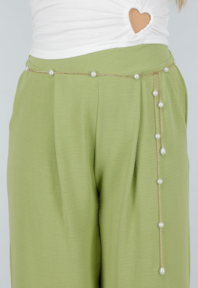 NEW070525 Goudkleurige Heupketting met Parels