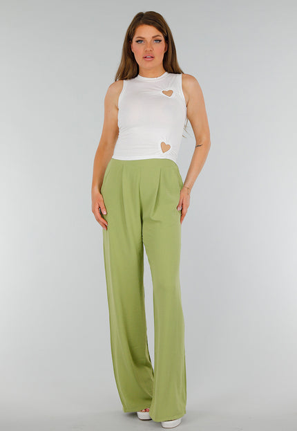 NEW070525 Witte Mouwloze Stretch Cropped Top