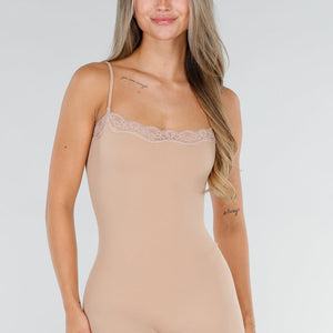 NEW071026 Beige Shapewear Body met Kant