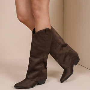 NEW071026 Bruine Cowboylaarzen met Hoge Schacht
