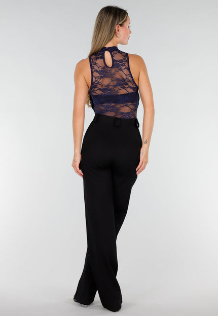 NEW071026 Navy Body met Kant en Watervalhals