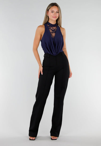 NEW071026 Navy Body met Kant en Watervalhals