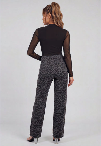 NEW071026 Zwarte Mesh Body met Lange Mouwen