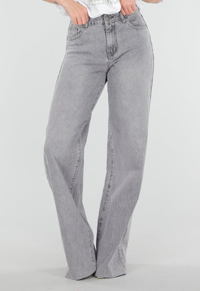 NEW080426 Grijze Wide Leg Tall Jeans