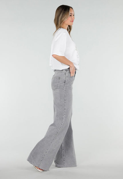 NEW080426 Grijze Wide Leg Tall Jeans