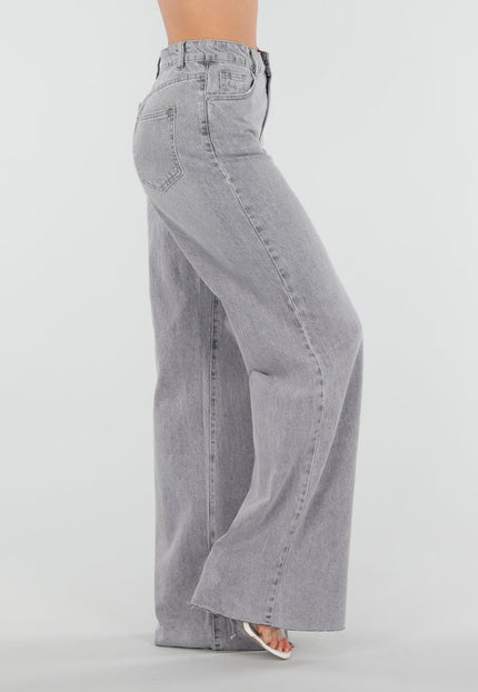 NEW080426 Grijze Wide Leg Tall Jeans