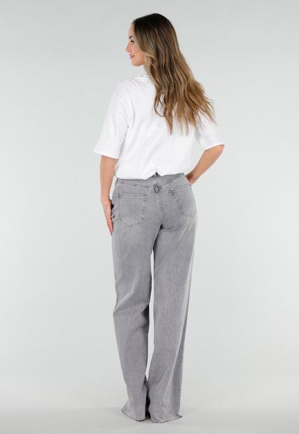 NEW080426 Grijze Wide Leg Tall Jeans