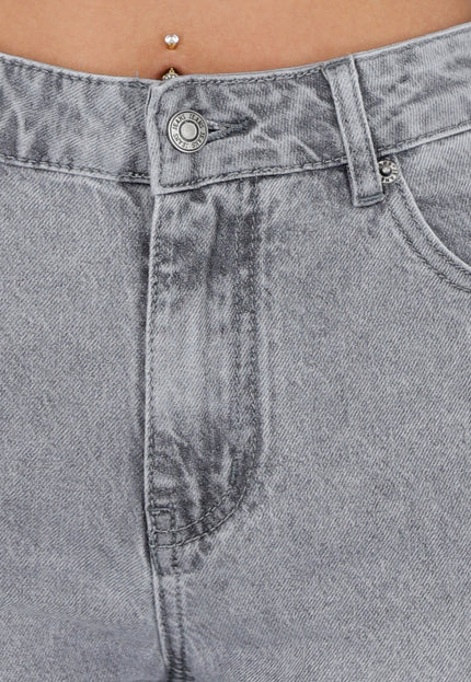 NEW080426 Grijze Wide Leg Tall Jeans