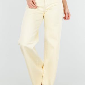 OP=OP.20.NL Lichtgele Wide Leg Tall Stretch Jeans