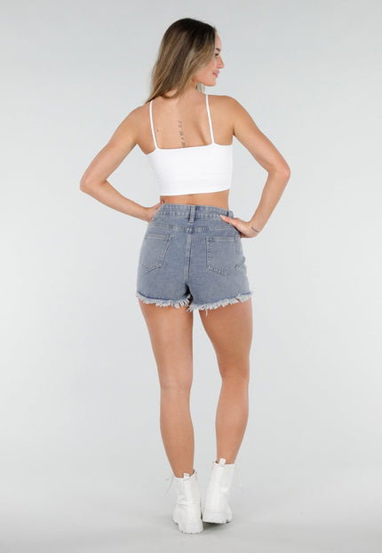 NEW080426 Witte Basic Stretch Top met Pads