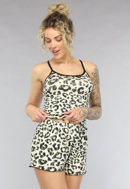 NEW0805 2-Delige Pyjama Set met Panterprint