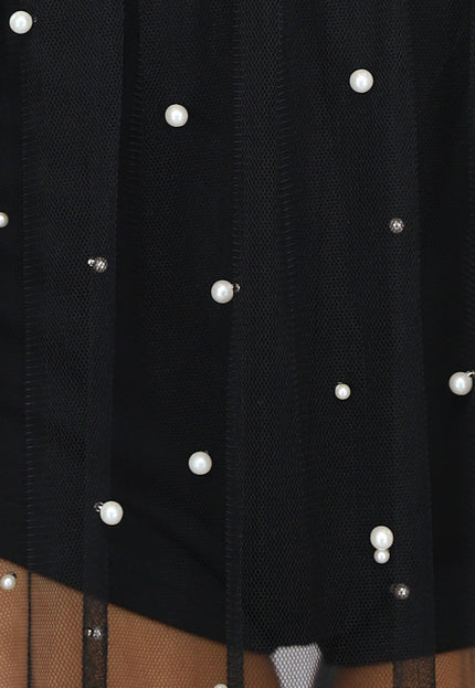 NEW0805 Drie Delige Zwarte Festival Parel Set