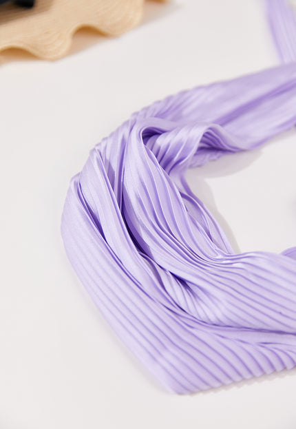 NEW0805 Lila Glanzend Rib Sjaaltje