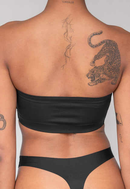 NEW0805 Zwarte Stretchy Bandeau Top