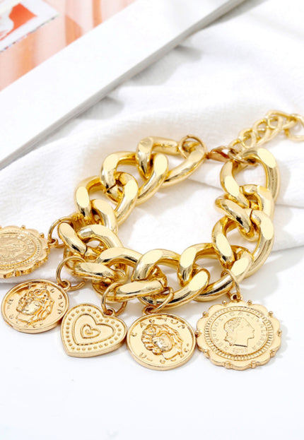 NEW0806 Chunky Armband met Munten