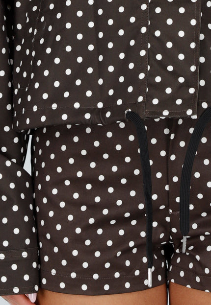 NEW080726 Bruine Polkadot Set met Short
