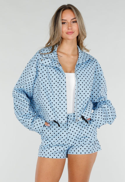 NEW080726 Lichtblauwe Polkadot Set met Short