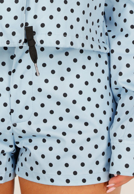 NEW080726 Lichtblauwe Polkadot Set met Short