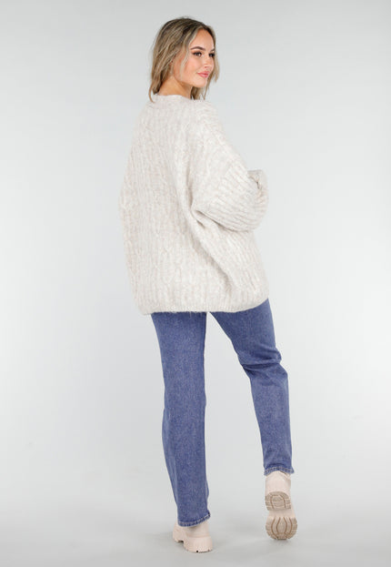 NEW081025 Beige Gebreid Vest