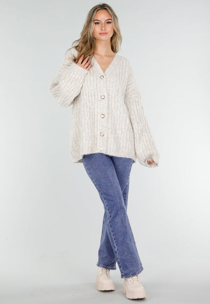 NEW081025 Beige Gebreid Vest