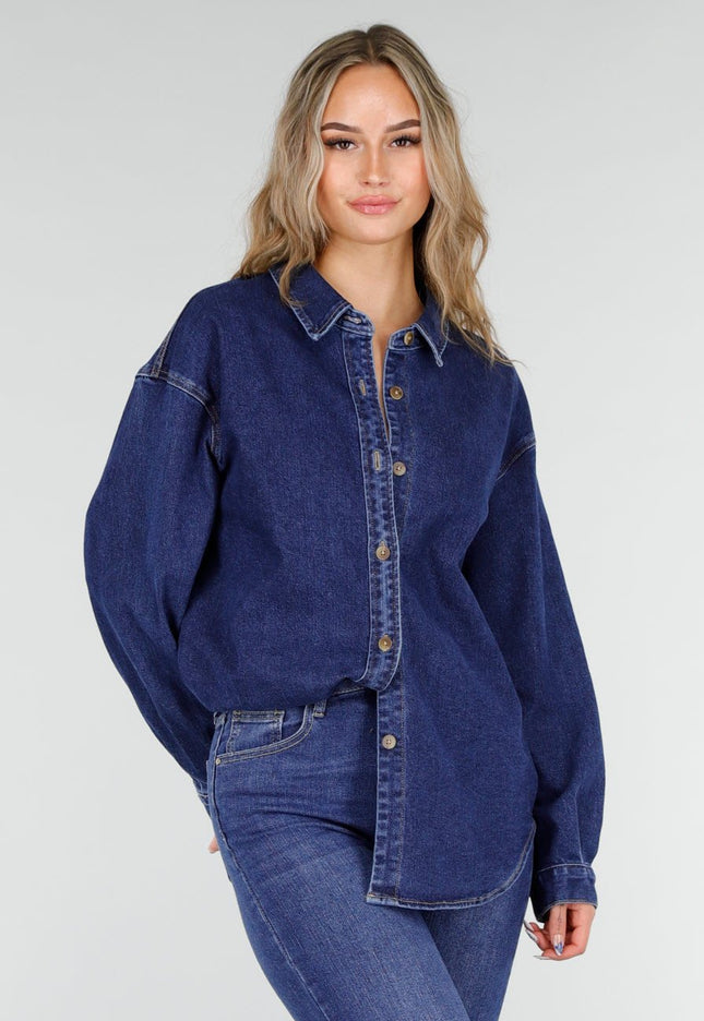 Redial Jeans Blauwe Denim Blouse