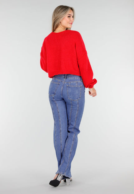 Redial Jeans Blauwe Jeans met Rechte Pijpen en Stretch