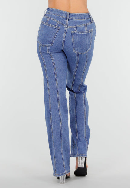 Redial Jeans Blauwe Jeans met Rechte Pijpen en Stretch