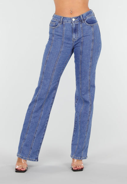 Redial Jeans Blauwe Jeans met Rechte Pijpen en Stretch
