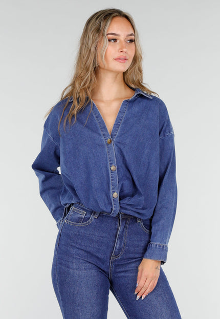 Redial Jeans Blauwe Spijkerblouse