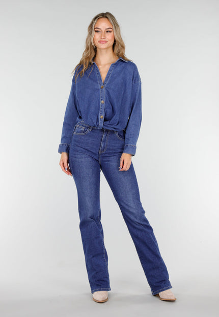 Redial Jeans Blauwe Spijkerblouse